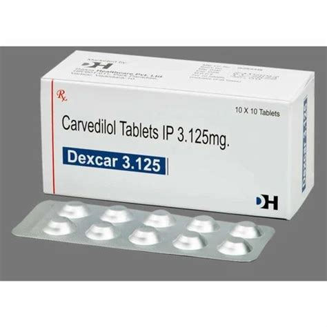 3 125mg Carvedilol Tablets IP At Rs 80 Stripe Cardivas In Vadodara