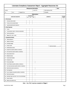 Fillable Online Forms Ssb Gov On Licensees Compliance Assessment Report