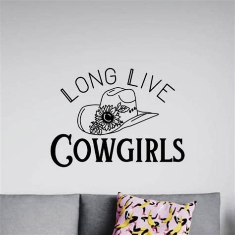 Cowgirl Wall Decal Etsy