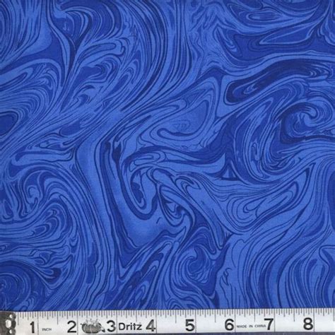 3 Yard Backing Piece Swirling Marbling Royal Blue 108 Wide In A