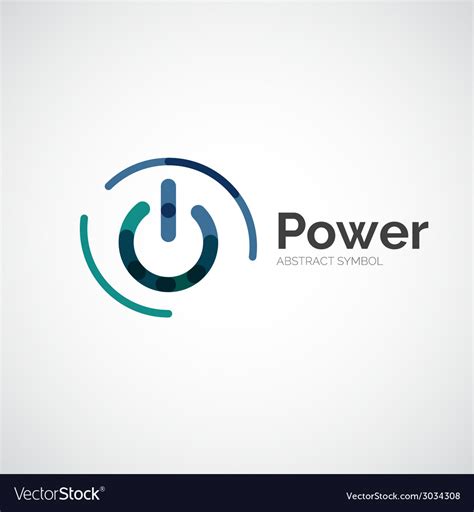 Power button logo design Royalty Free Vector Image