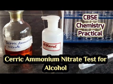 Ceric Ammonium Nitrate Test For Alcoholic Group Functional OH