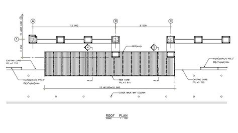 AutoCad DWG showing a Roof Plan of a Buliding. Download the AutoCAD 2D file - Cadbull Compound ...