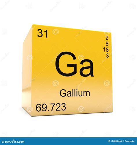 Gallium Element From The Periodic Table Royalty Free Stock Image