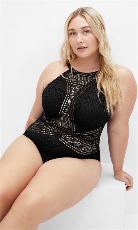 Women's Plus Size Nuria Black 1 Piece
