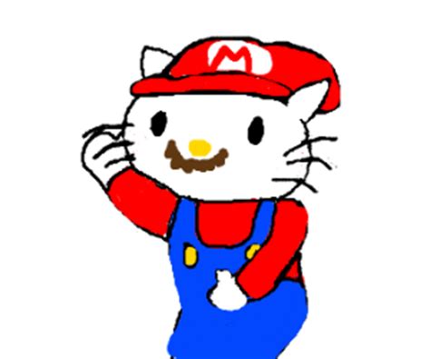 Hello Kitty/Mario hybird - Drawception