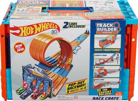 Best Buy Hot Wheels Track Builder System Race Crate Orange Blue FTH77