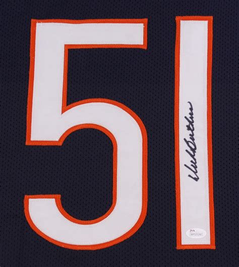 Dick Butkus Signed Chicago Bears 35x43 Custom Framed Jersey Jsa Coa