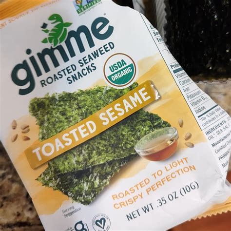 Gimme Organic Toasted Sesame Premium Roasted Seaweed Review Abillion