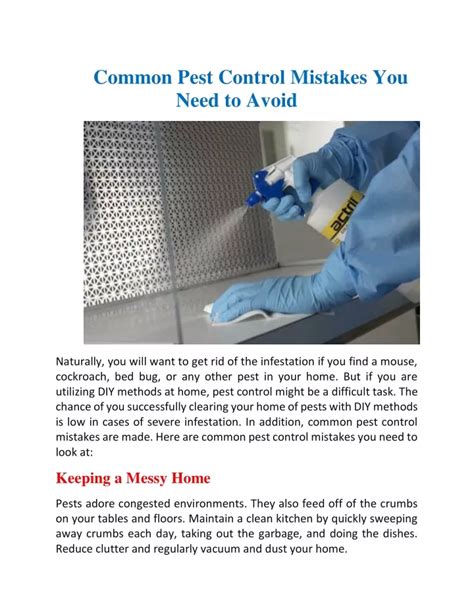 Ppt Common Pest Control Mistakes You Need To Avoid Powerpoint Presentation Id 11578176