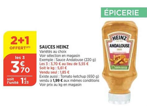 Promo Sauce Heinz Chez Bi Icatalogue Fr