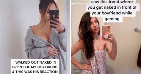 Boyfriend Challenge Women On TikTok Are Surprising Their Men Naked