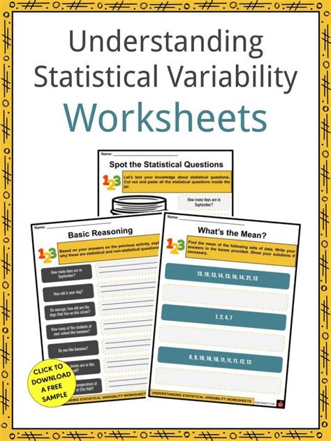 Statistical Questions Worksheets