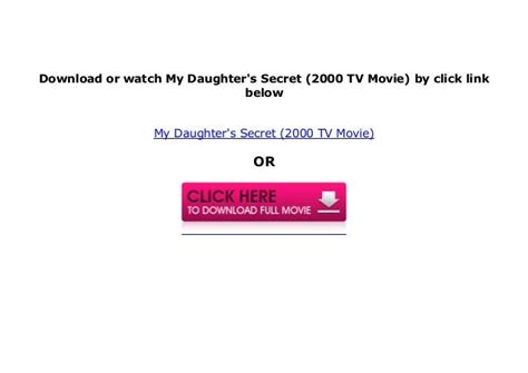 Watch My Daughter S Secret 2000 Tv Movie Full M O V I E English Online