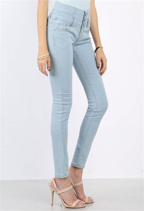 High Waisted Denim Jeans | Shop at Papaya Clothing