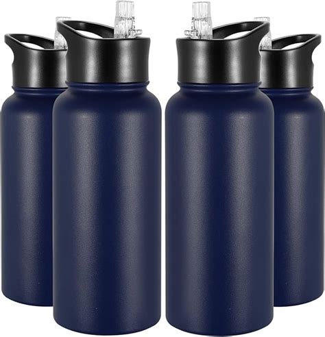 Amazon VQRRCKI 32 Oz Insulated Water Bottle Bulk 4 Pack Stainless