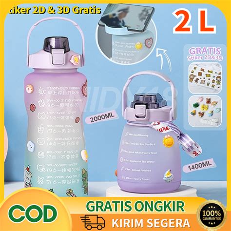 Jual 【stiker Gratis】botol Minum 2 Literbotol Minum Transparanbotol