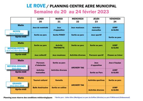 Planning centre aéré 2022 232 Le Rove