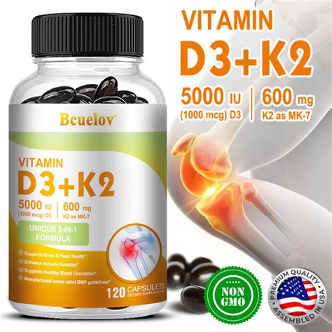 Vitamin D3k2 Supplement Supports Bone And Heart Health Supports