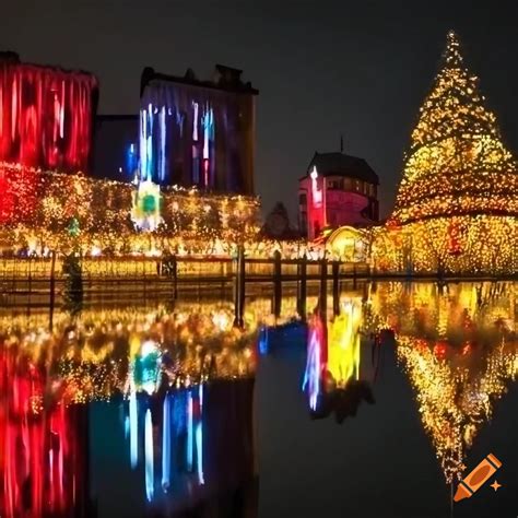 Design artistique d illuminations pour la période de noël avec formes