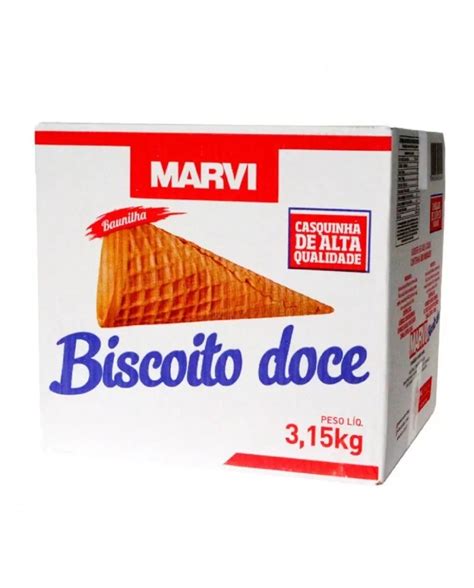 Marvi Casquinha Biscoito Doce Baunilha Cone Un Central Doces