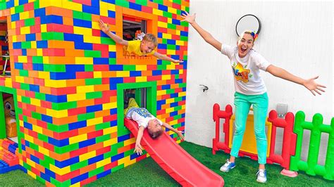 Vlad Et Niki Apprennent Construire Des Cabanes Pour Enfants Youtube