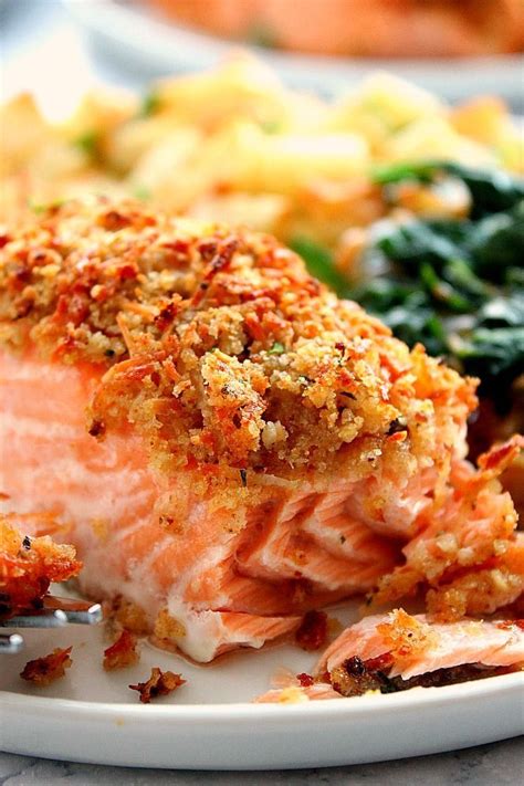 Garlic Parmesan Crusted Salmon Recipe Quick And Easy Salmon With