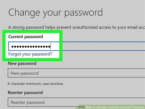 Easy Ways To Change A Hotmail Account Password Wikihow