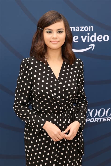 Selena Gomez Polka Dot Dress Popsugar Fashion