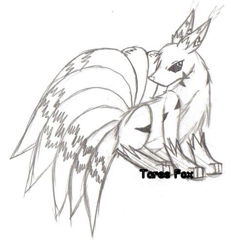 Anime Nine Tail Fox Coloring Pages