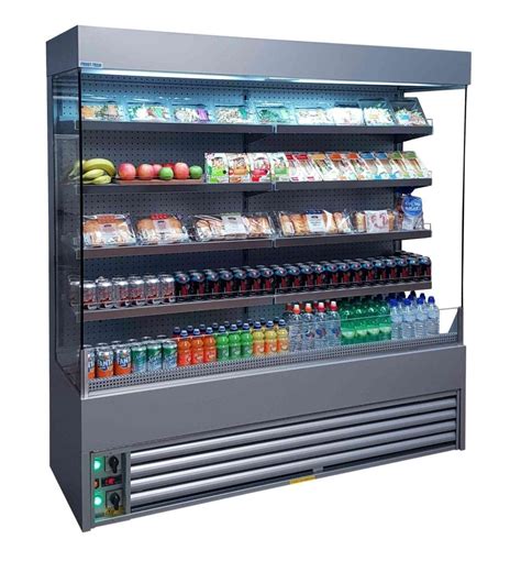 Multideck Display Fridge Silver Steel Slimline Mm Eco Fridge Ltd