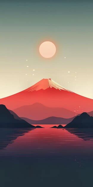 Premium AI Image | sunrise over mt fuji