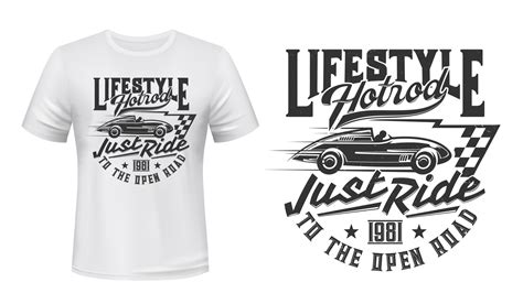 Retro Hot Rod Racing T Shirt Vector Print Template Vector Art At Vecteezy