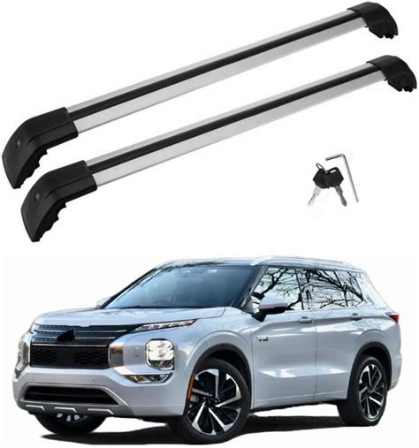 Amazon Pcs Cross Bar Roof Rail Rack Lockable Fits For Mitsubishi