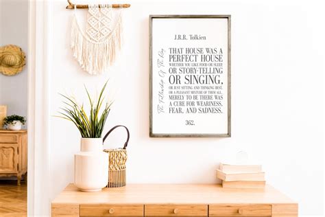 The Fellowship of the Ring Quote JRR Tolkien Quote Sign Office Decor ...