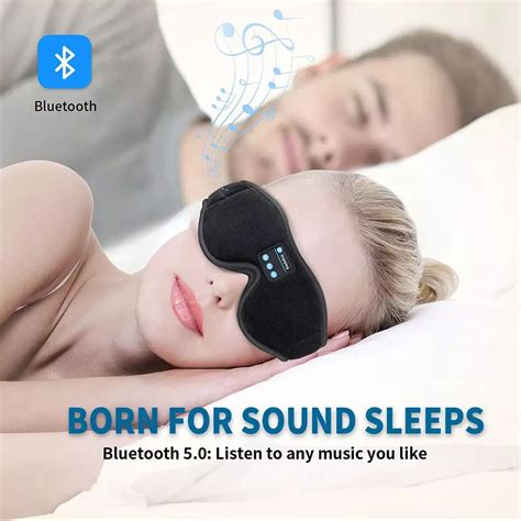 New 3D Wireless Bluetooth Music Eye Mask Sleep with Stereo – Black ...