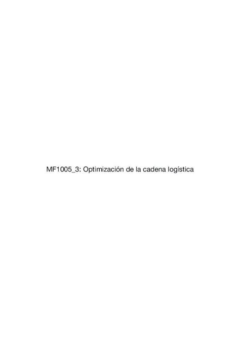 PDF MF1005 3 Optimización de la cadena logística 2019 1 16 1