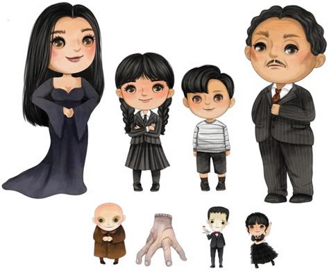 Painel Familia Addams Cute Produtos Personalizados No Elo7