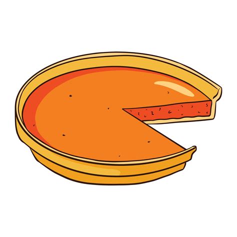 Sliced Pumpkin Pie Cartoon Illustration 3322218 Vector Art at Vecteezy