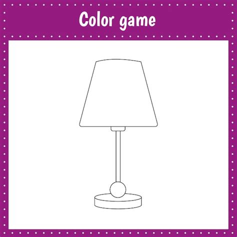 Раскраска страницы лампы для детского образования и деятельности ...