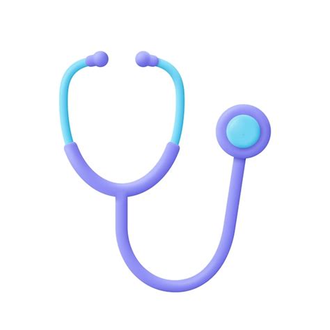 Estetoscopio Equipo Medico Icono De Vector 3d Estilo Minimalista De