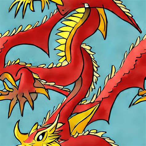 Dragon Cartoon Pattern · Creative Fabrica