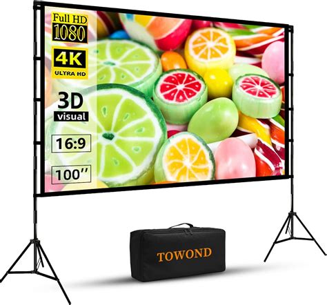 Amazon Projector Screen With Stand Wootfairy Inch Foldable