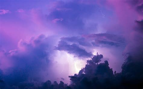 Summer Florida Lightning Purple Clouds Sky 4K Wallpaper Hdwallpaper