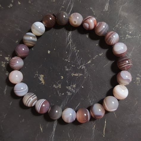 Agate Bracelet Perles 8mm 2e Chakra