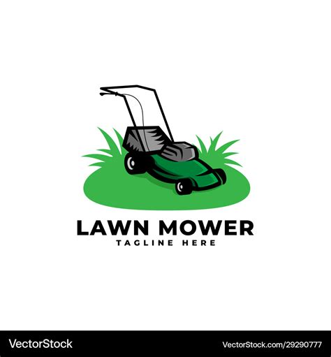 Lawn mower logo icon Royalty Free Vector Image