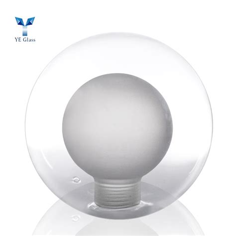 Double Wall Borosilicate Glass Lampshade Replacement Glass Ball Internal G9 Thread Globe Glass