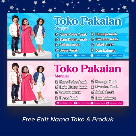 Jual Spanduk Banner Toko Pakaian Shopee Indonesia