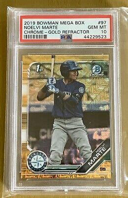 2019 Bowman Chrome Mega Box Noelvi Marte Gold Refractor 44 50 PSA 10