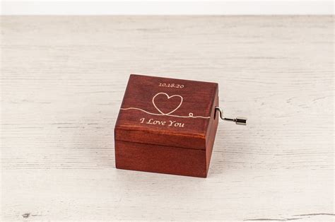 Custom Music Box With Heart Fine Engraved Music Box 60 Etsy